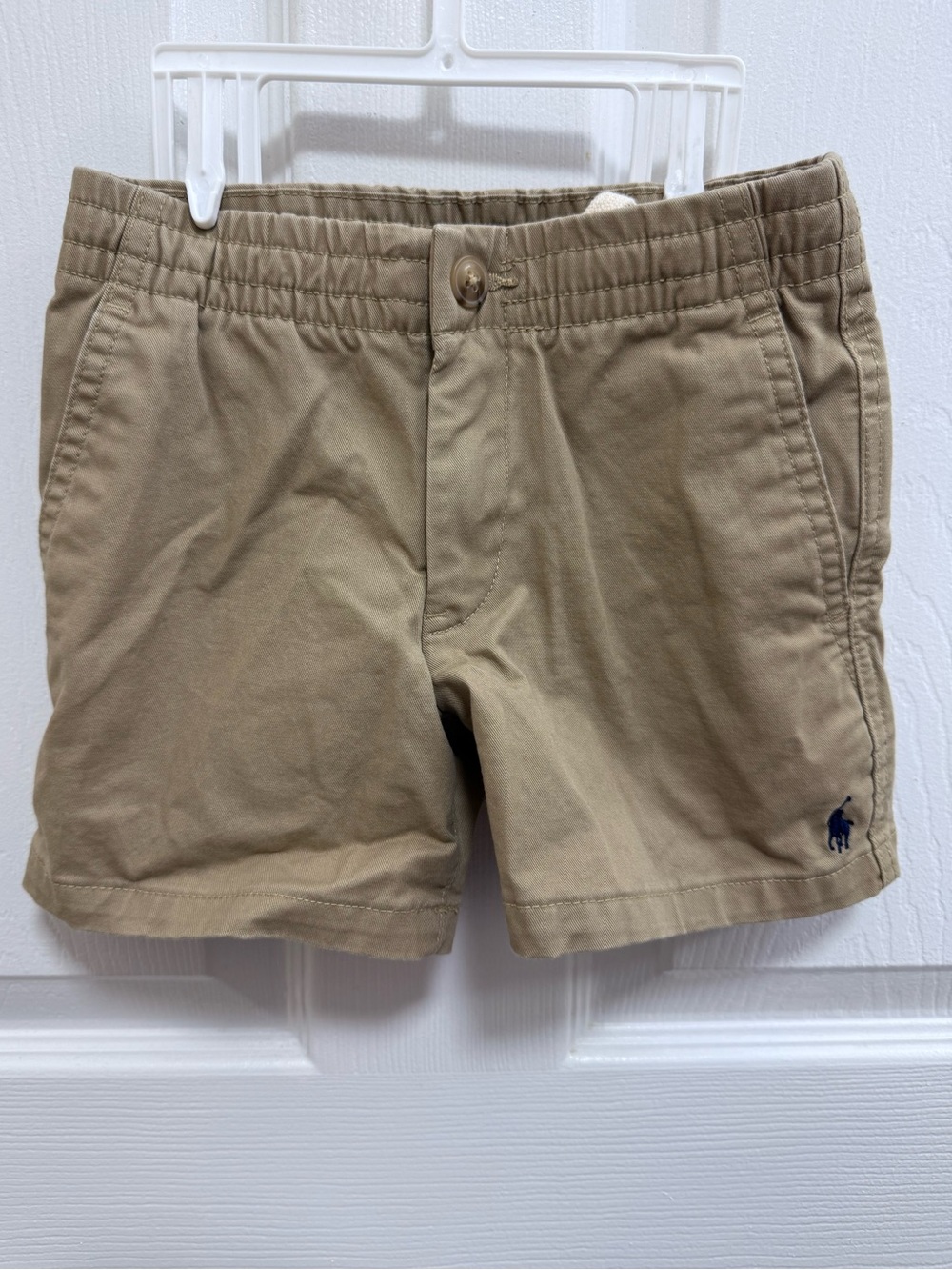 Polo by Ralph Lauren Tan Elastic-Waist Cotton Shorts, Size 4
